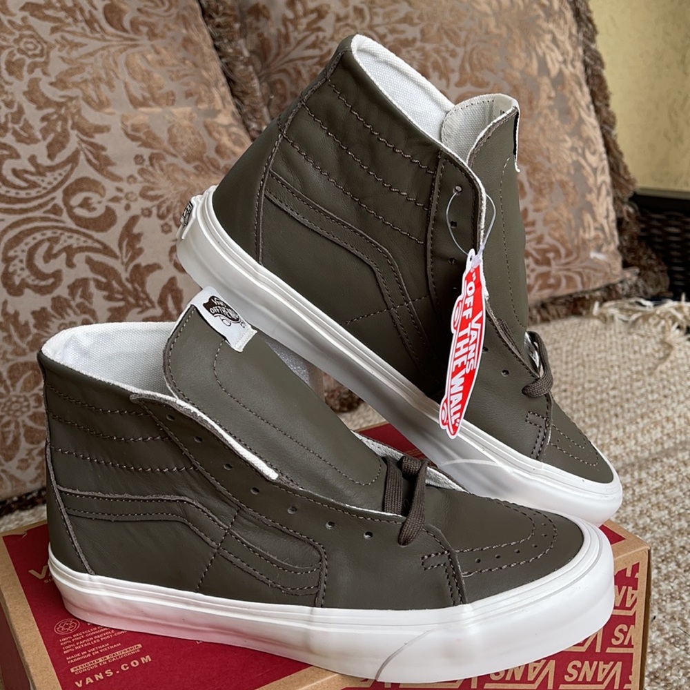 Vans Sk8-Hi Tapered Soft Leather Canteen/Snow WhtW - Picture 7 of 16